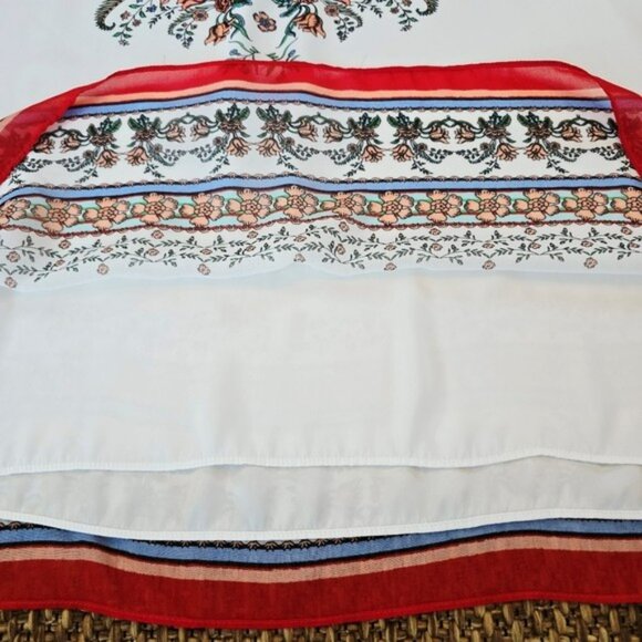 Max Studio Women's Mini Dress Size XS Relaxed Sheath White Colorful Bohemian - Picture 4 of 14